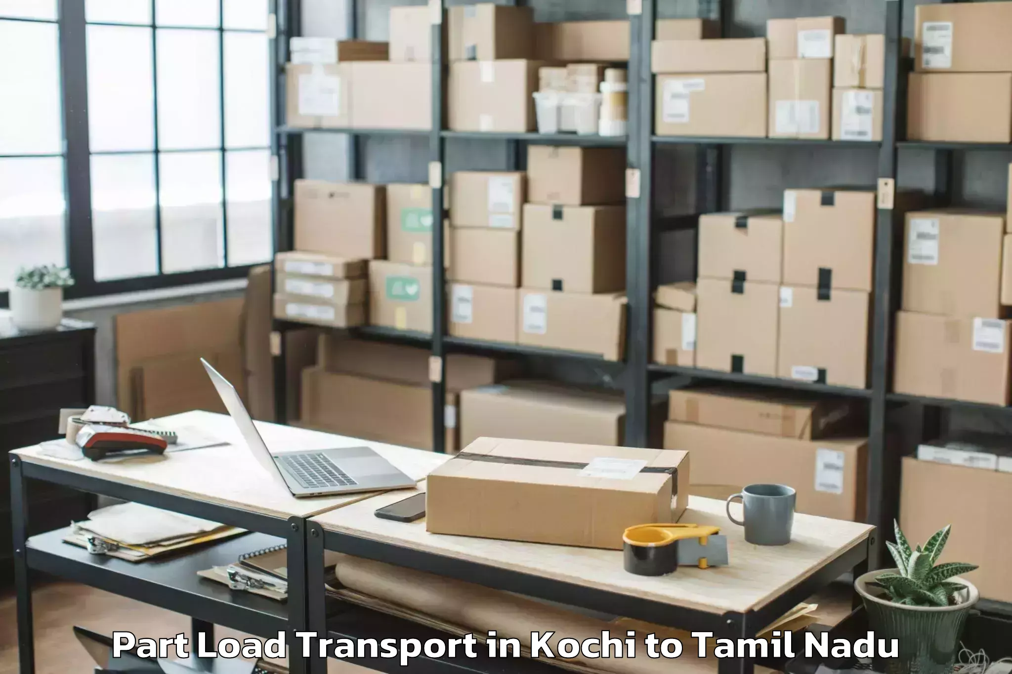 Leading Kochi to Tuticorin Airport Tcr Part Load Transport Provider